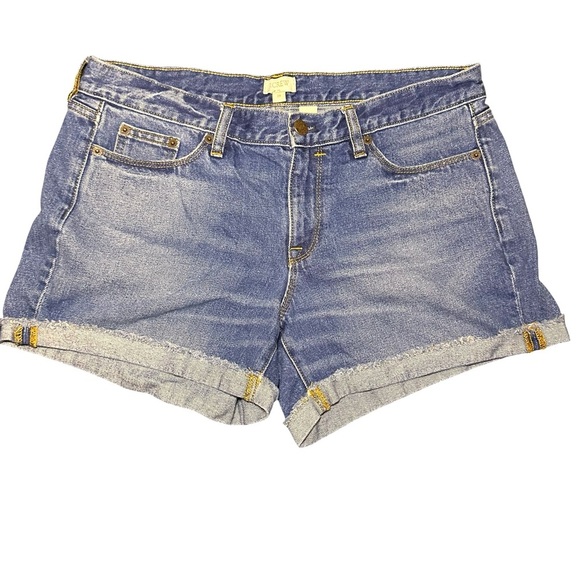 J. Crew Factory Blue Jean Rolled Shorts Women’s - Picture 1 of 9